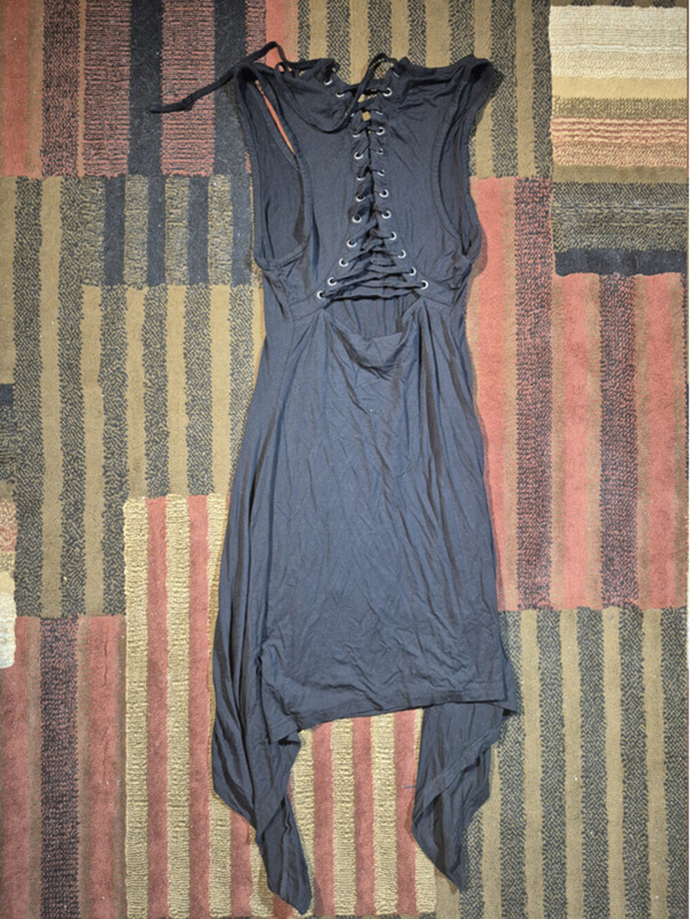 Killstar Death Grim Reaper Graphic Dress Black Lace Up Back